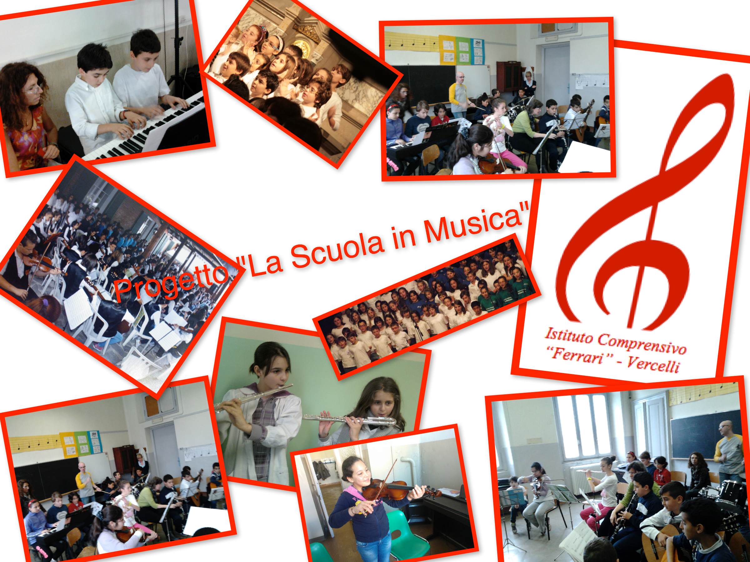 Collage progetto La scuola in musica