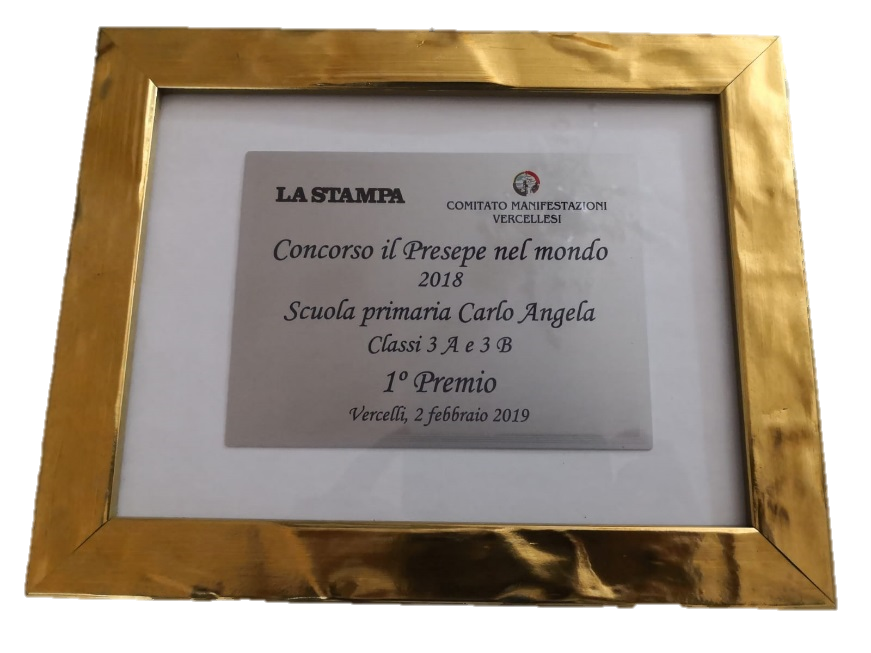 targa 1premio presepi nel mondo 2018